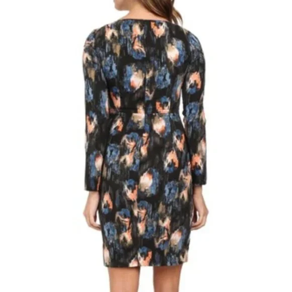 NYDJ navy multi ikat twist front dress 2P 6P 8P 10 - Picture 7 of 8